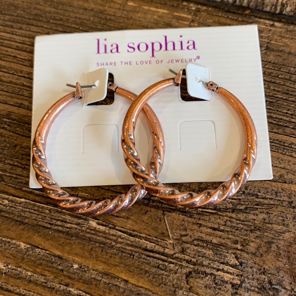 Lia Sophia Hoop Earrings